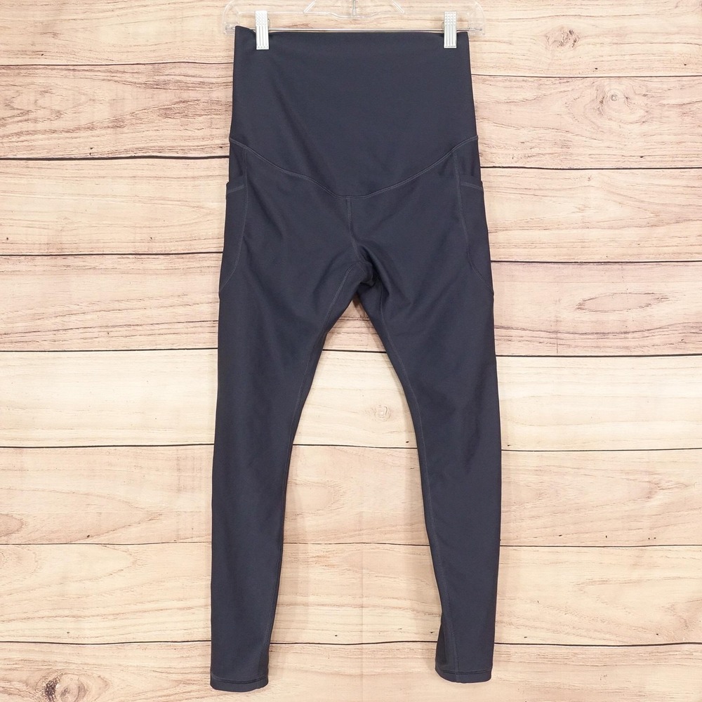 Old Navy Leggings Womens S Blue Maternity Powersoft Extra High Rise Pockets